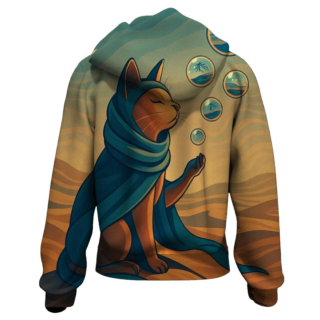 Desert Mirage Nomad Cat designer hoodies