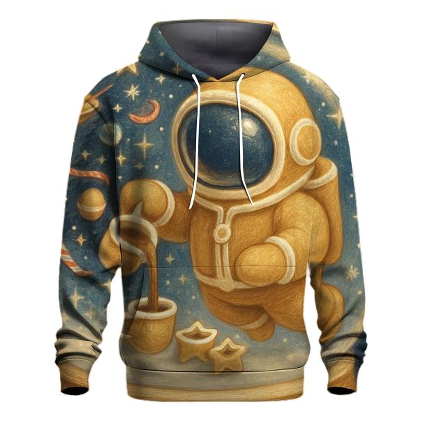 Gingerbread Astronaut Tea Party pullover hoodies