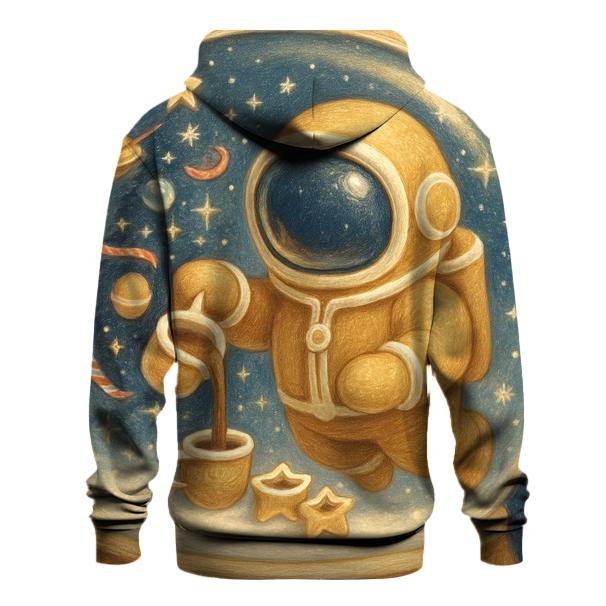Gingerbread Astronaut Tea Party pullover hoodies