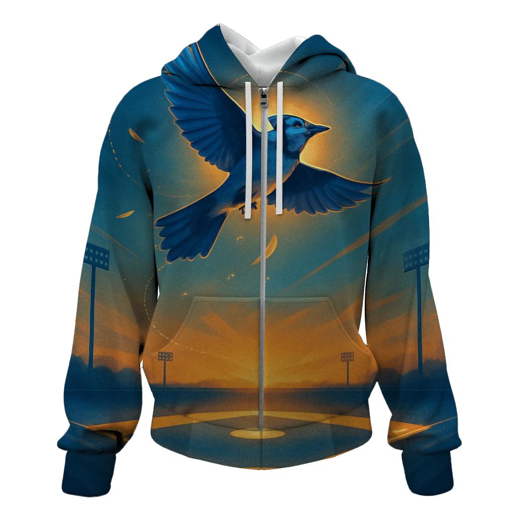 Diamond Horizon With Blue Jays Twilight Arc pullover hoodies