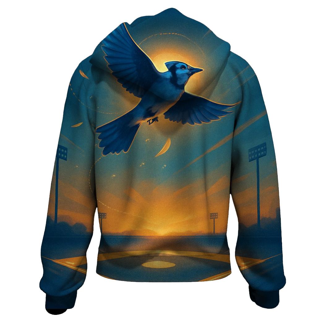 Diamond Horizon With Blue Jays Twilight Arc pullover hoodies