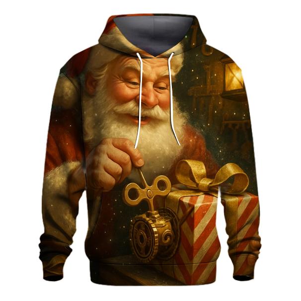 Workshop Blizzard Santa With Clockwork Gifts embroidered hoodies