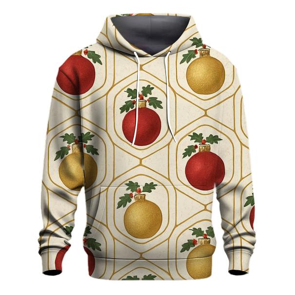 Crimson Ornament Medallion Tessellation On Ivory Background pullover hoodies