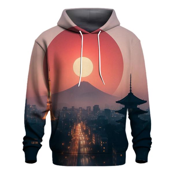 Skyline Double Exposure Japan premium hoodies