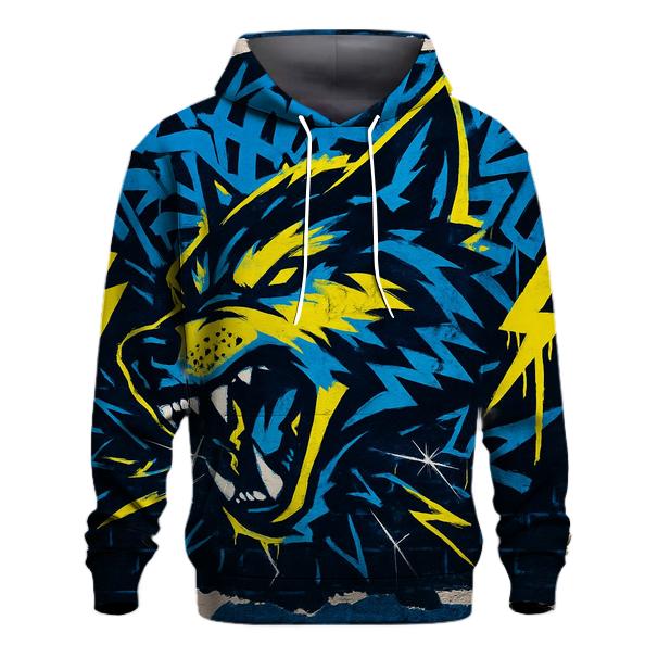 Graffiti Alley Thunder Wolf designer hoodies