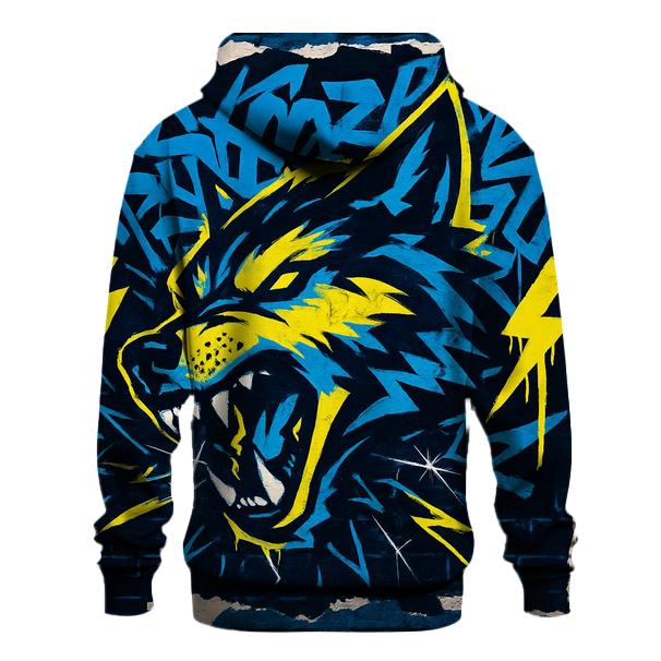 Graffiti Alley Thunder Wolf designer hoodies