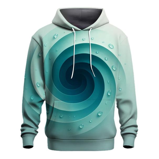 Teal Vortex Garden printed hoodies