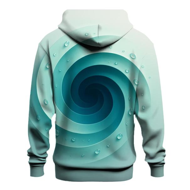 Teal Vortex Garden printed hoodies