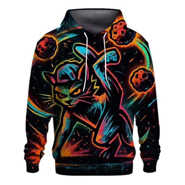 Graffiti Meteor Breakdancer Cat graphic hoodies