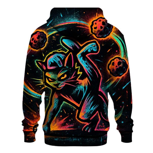 Graffiti Meteor Breakdancer Cat graphic hoodies
