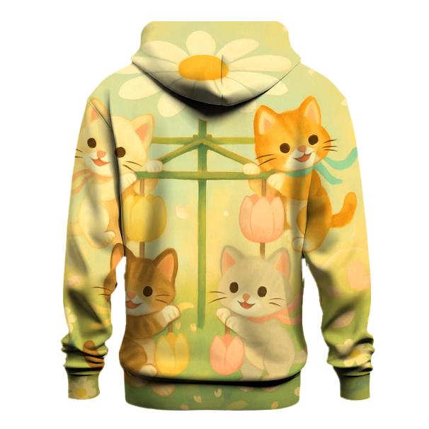 Meadow Carousel Blossom Cats custom hoodies