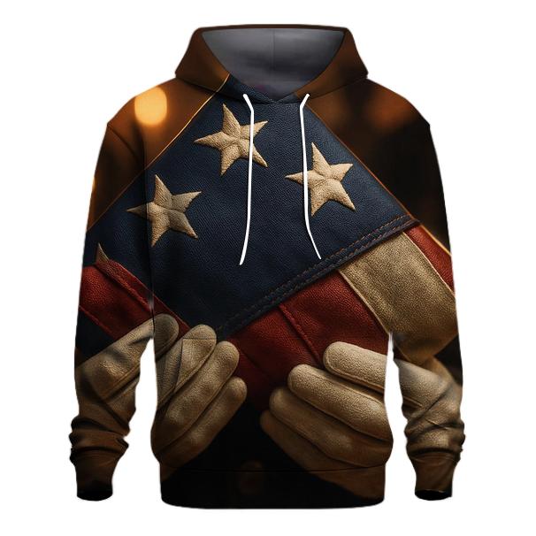 Guardian Hands Around Folded Colors graphic hoodies