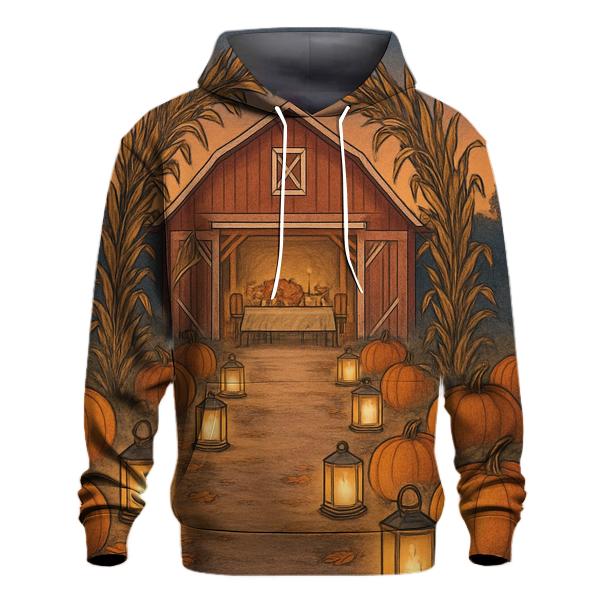Lantern Path To The Barn Feast printed hoodies