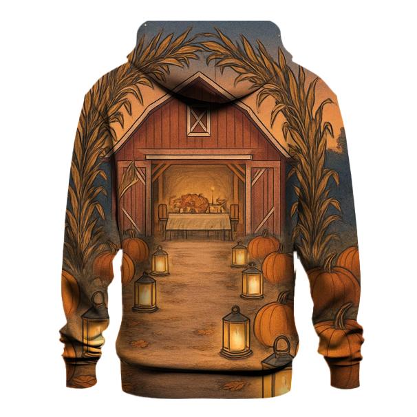 Lantern Path To The Barn Feast printed hoodies