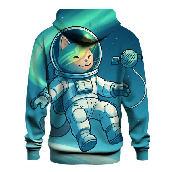 Polar Aurora Astronaut Cat custom hoodies
