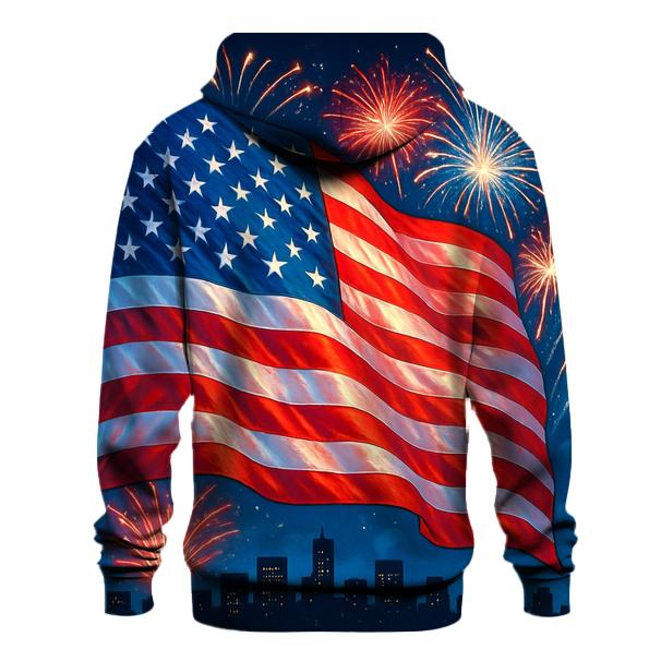 Firework Skyline Flagburst zip-up hoodies