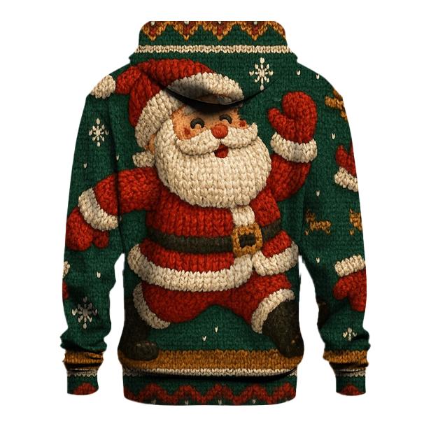 Retro Knit Pattern Santa Parade Scene hoodie designs