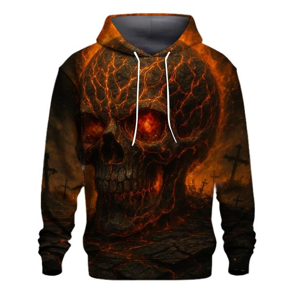 Lava Veins Skull Sentinel embroidered hoodies