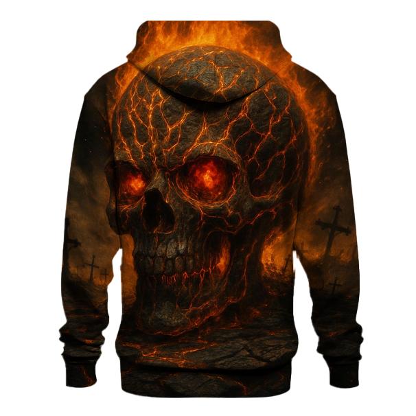 Lava Veins Skull Sentinel embroidered hoodies
