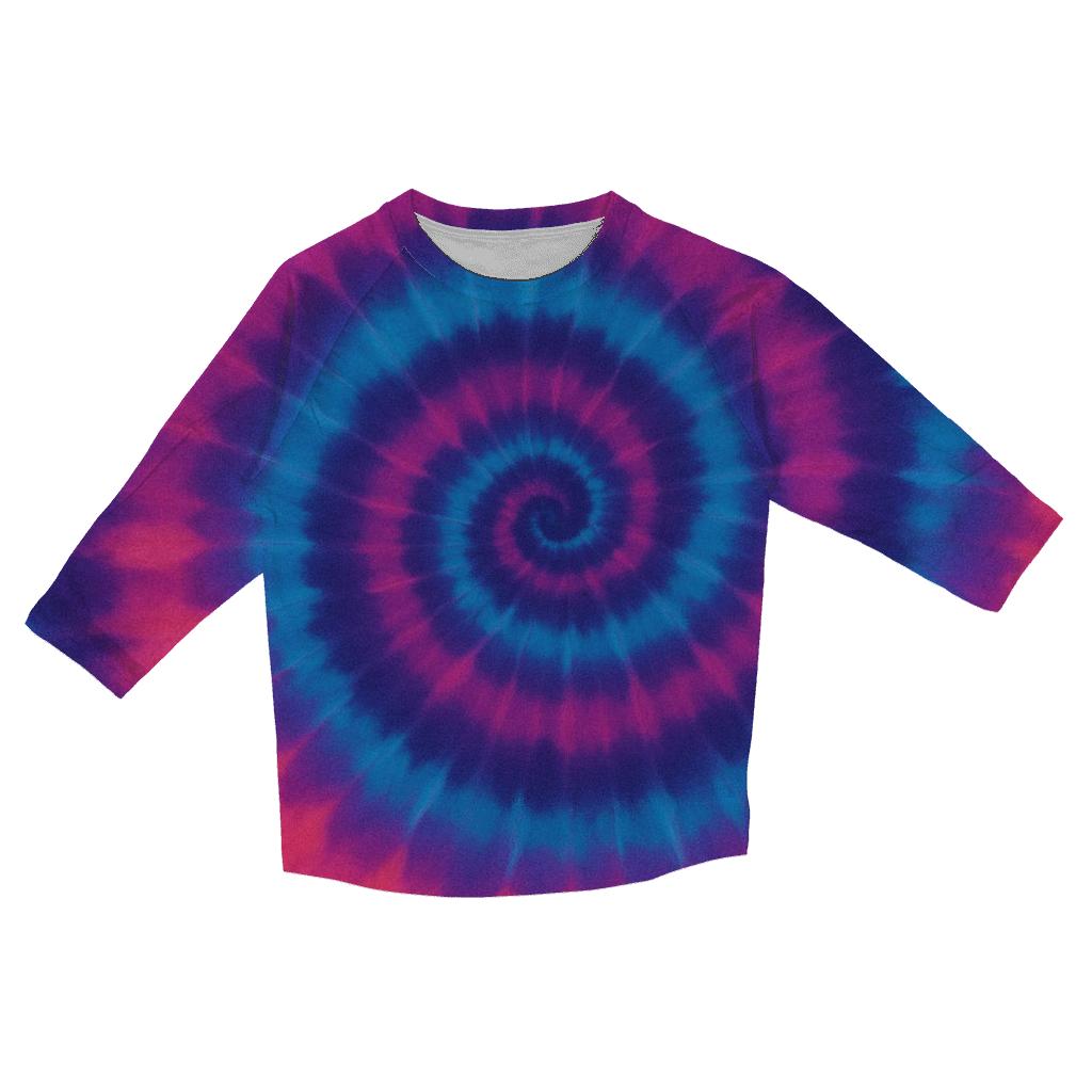 Nebula Spiral Overdye Vortex casual three quarter sleeve shirts