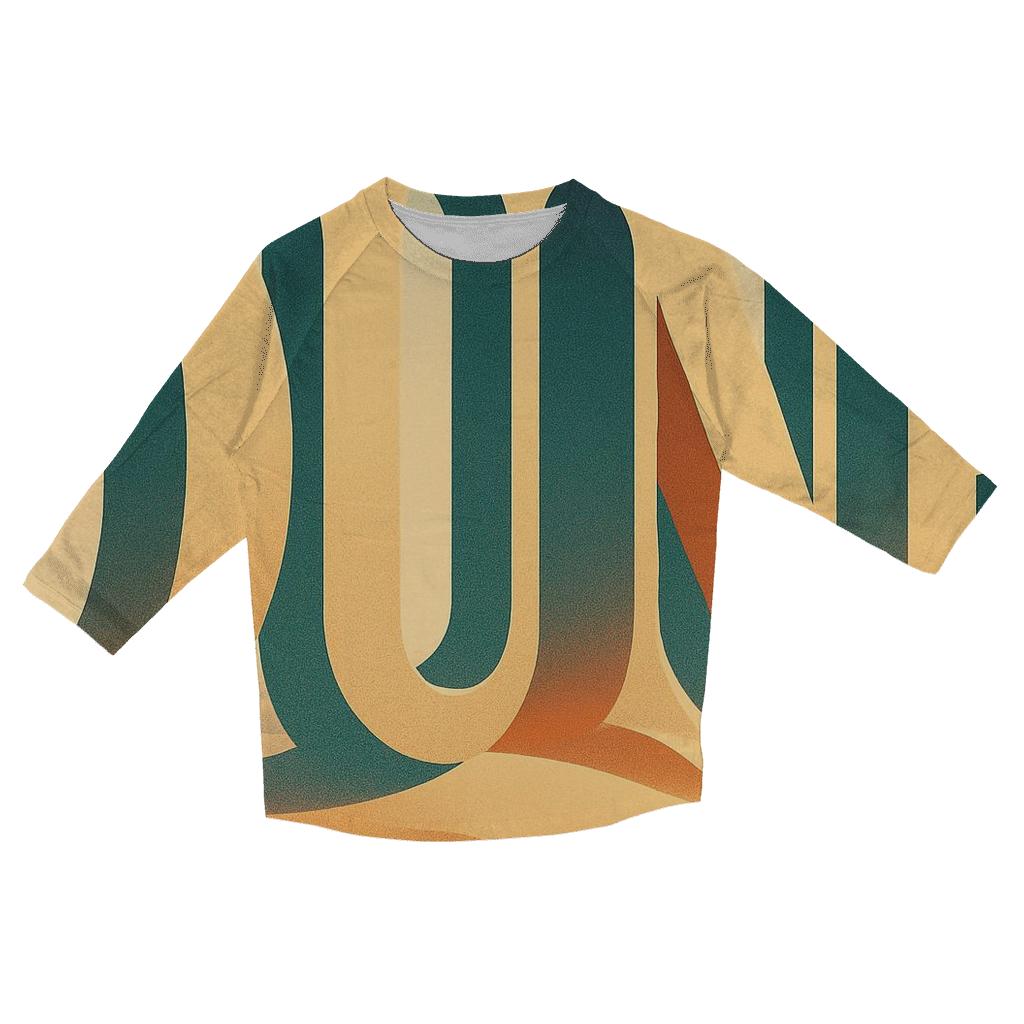Desert Mirage Typography Dunes personalized 3/4 sleeve tees