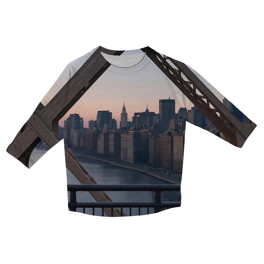Queensboro Bridge Framing The East Side Skyline At Dawn trendy 3/4 sleeve tops