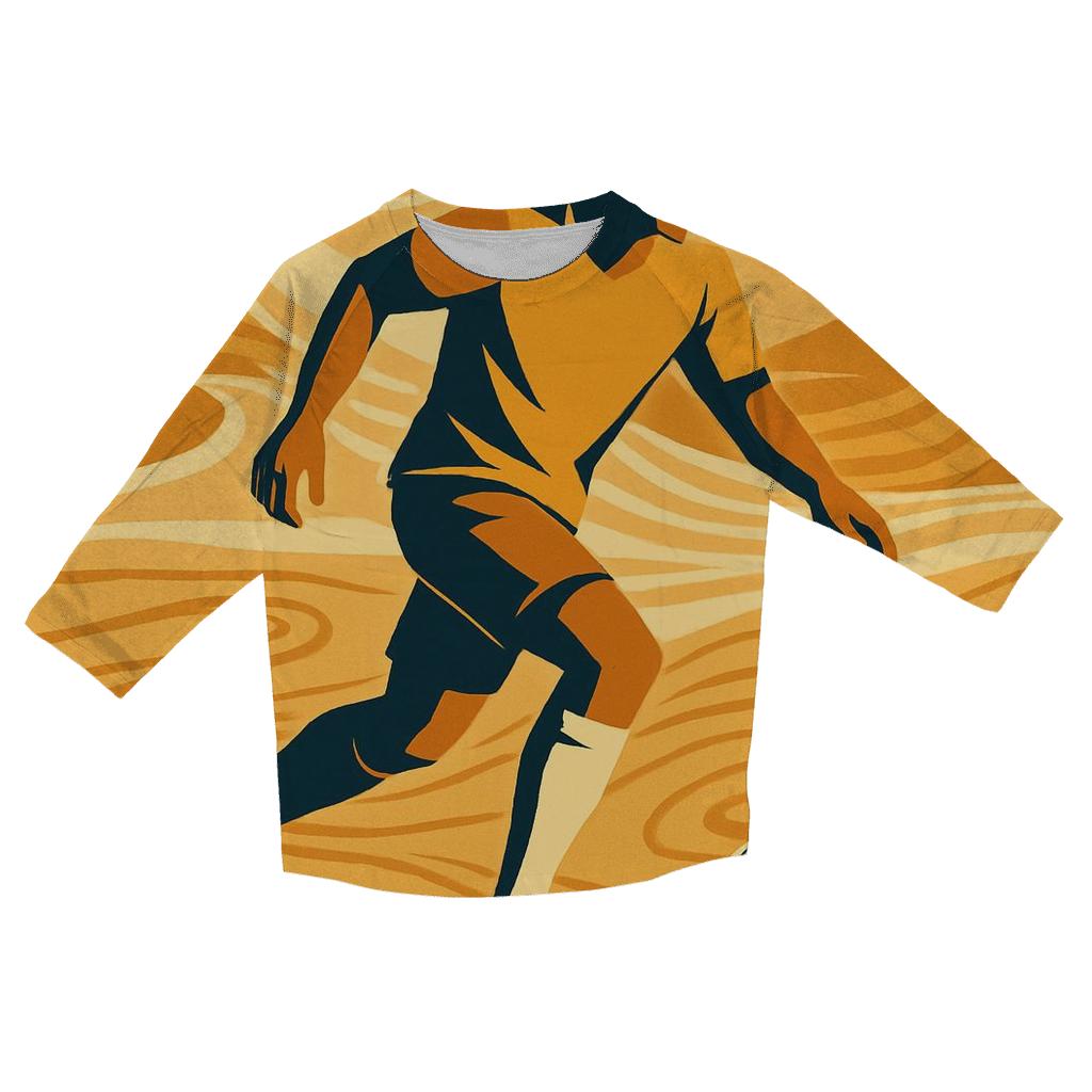Desert Dune Football Dribble stylish quarter sleeve tops
