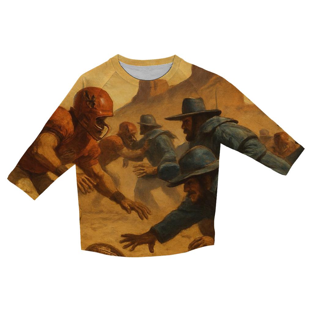 Desert Dust Bowl Fourth Down designer 3/4 sleeve blouses