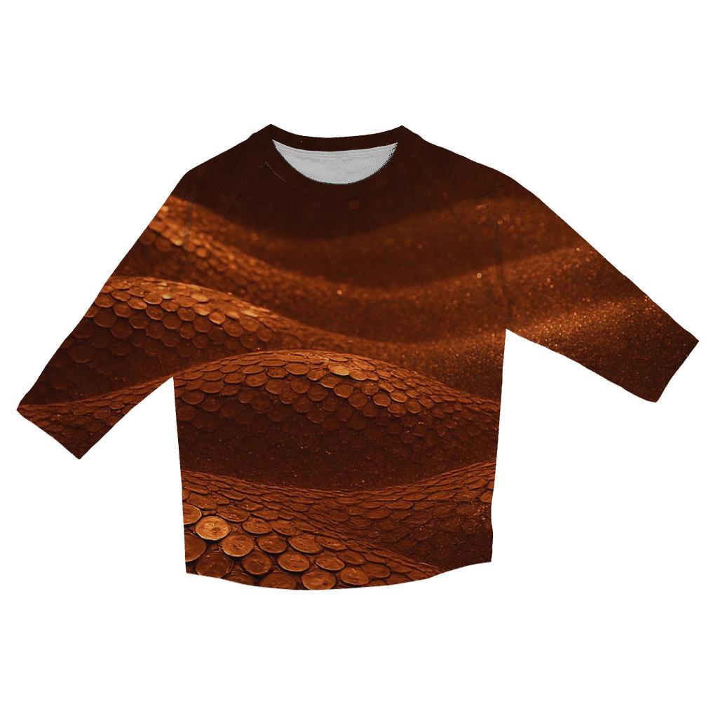 Copper Bronze Sequin Dunes stylish quarter sleeve tops