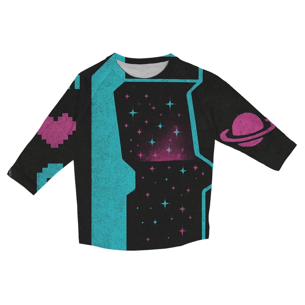 Classic Arcade Cabinet Starfield Flyer trendy 3/4 sleeve tops
