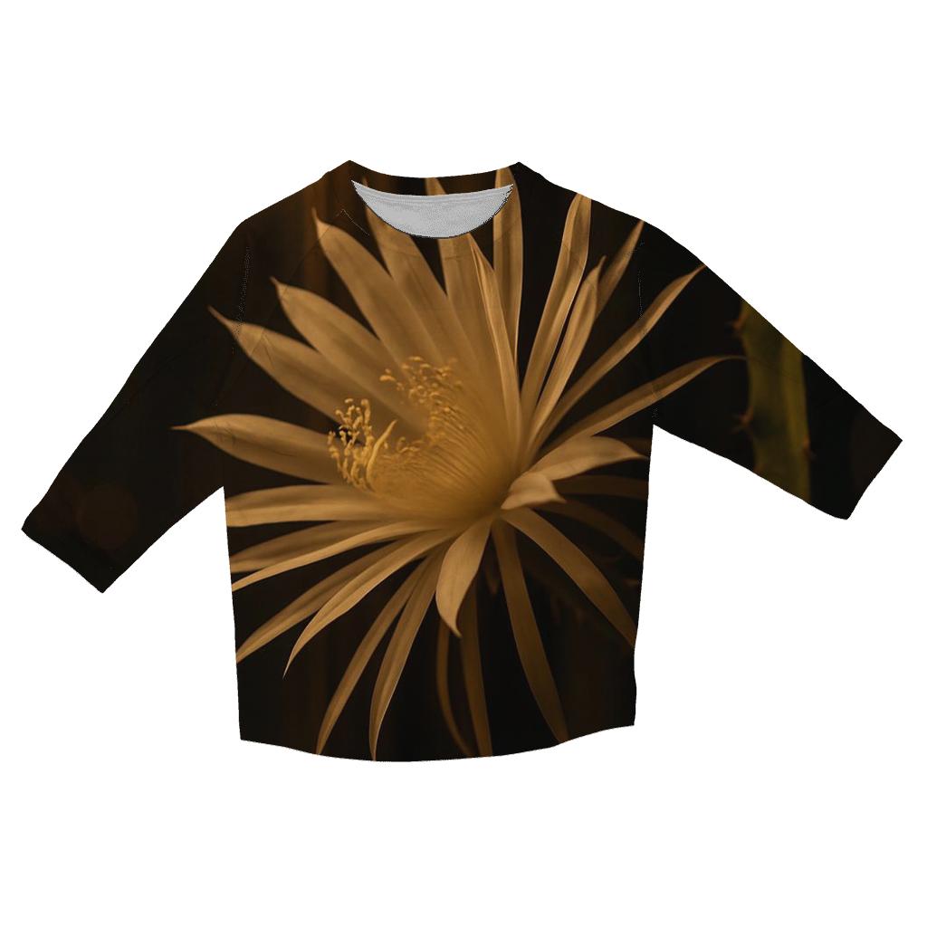 Night Blooming Cereus Opening At Midnight Window custom 3/4 sleeve shirts