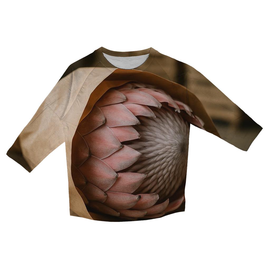 Protea Head In Post Harvest Packing Paper personalized 3/4 sleeve tees
