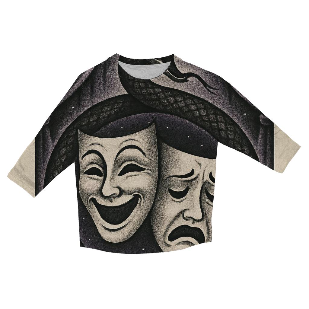 Moonlit Theater Ouroboros Mask stylish quarter sleeve tops