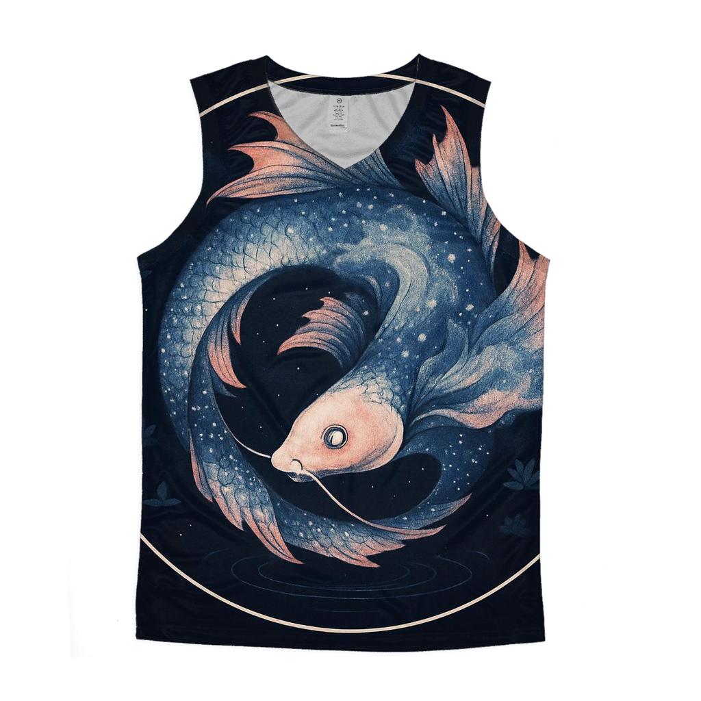 Koi Nebula Ouroboros graphic print tank tops