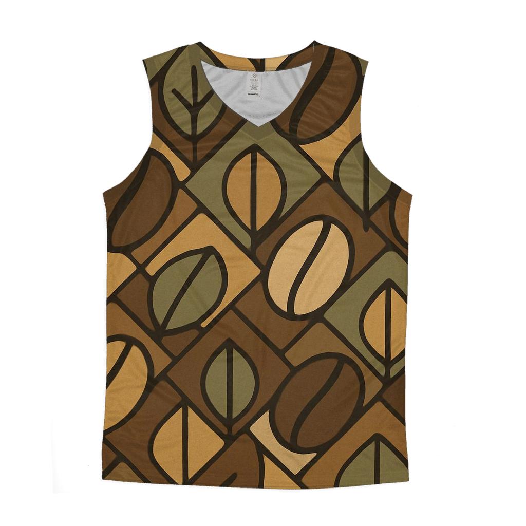 Bean Mosaic Tile graphic print tank tops