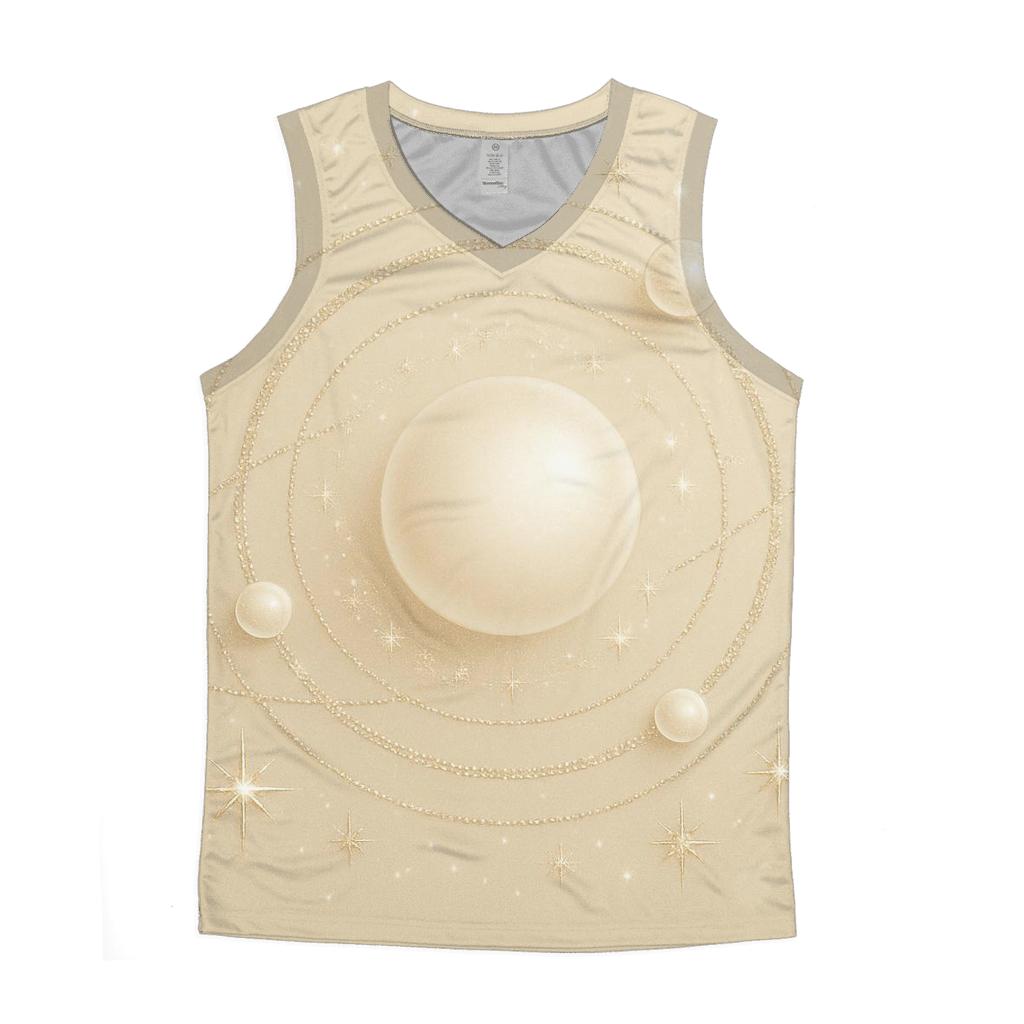 Champagne Orbit Pearls stylish racerback tanks