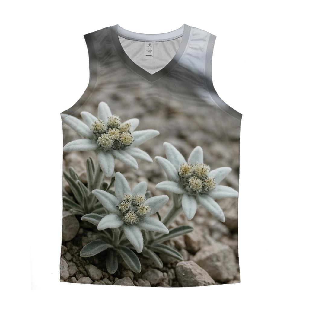 Alpine Edelweiss Among Limestone Scree designer workout tanks
