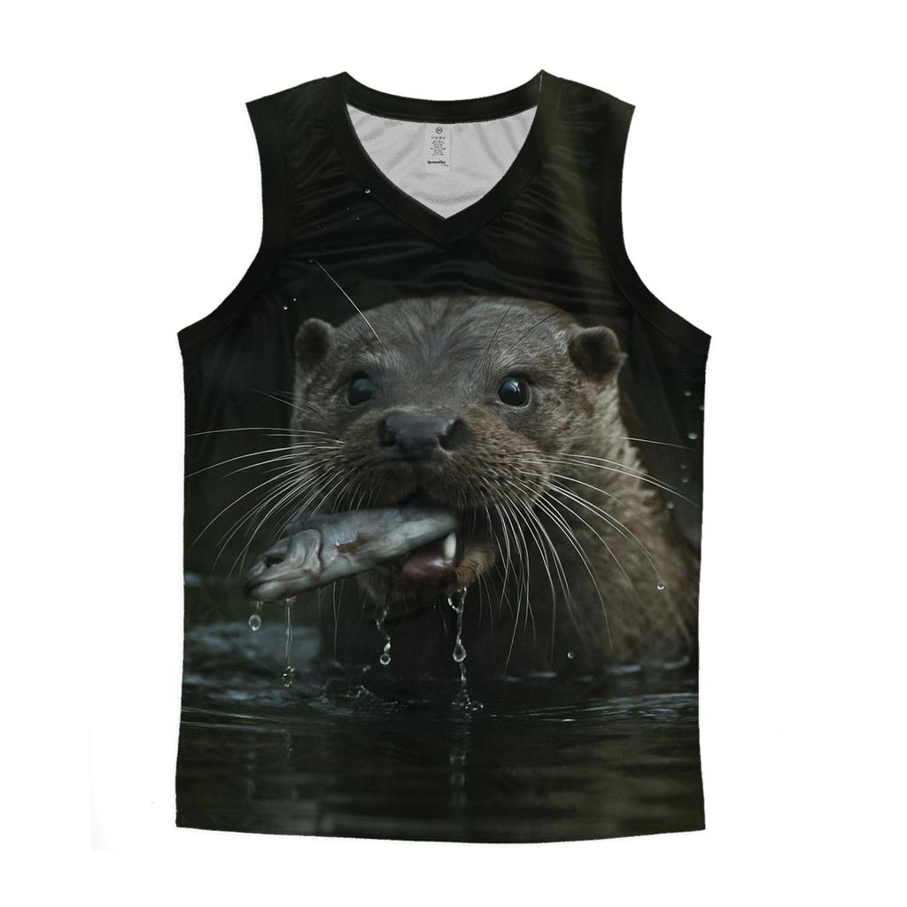 Creekside Hunt Eurasian Otter stylish racerback tanks