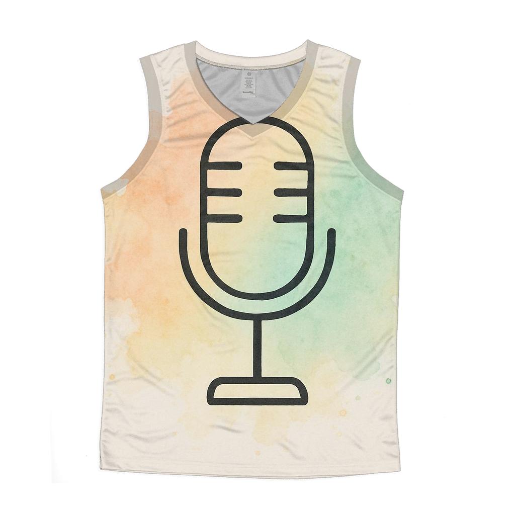 Microphone Nebula Bloom cotton sleeveless tops
