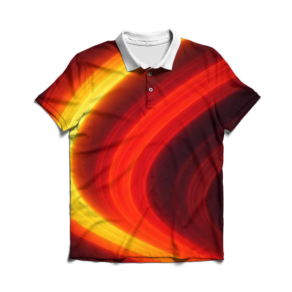 Solar Flare Ribbon Gradient personalized polo shirts