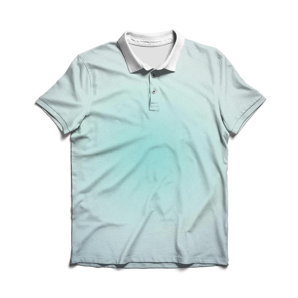 Glacial Halo Radial Gradient personalized polo shirts