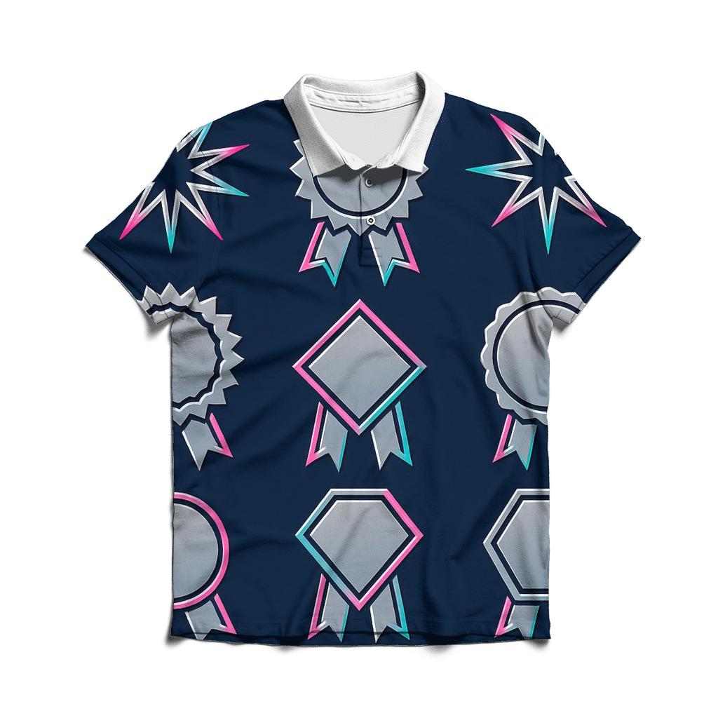 Chrome Starburst Badge Set premium cotton polo shirts