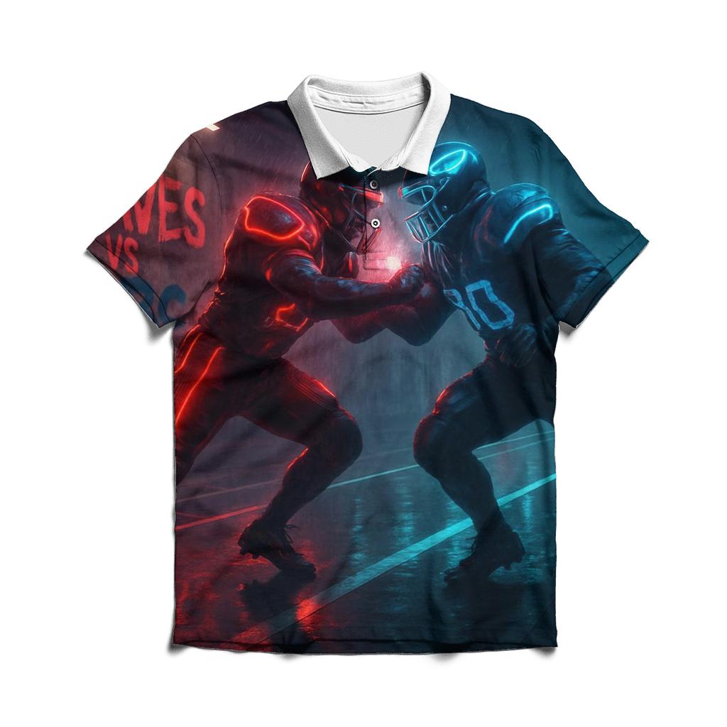 Neon Transit Tunnel Showdown designer slim fit polos