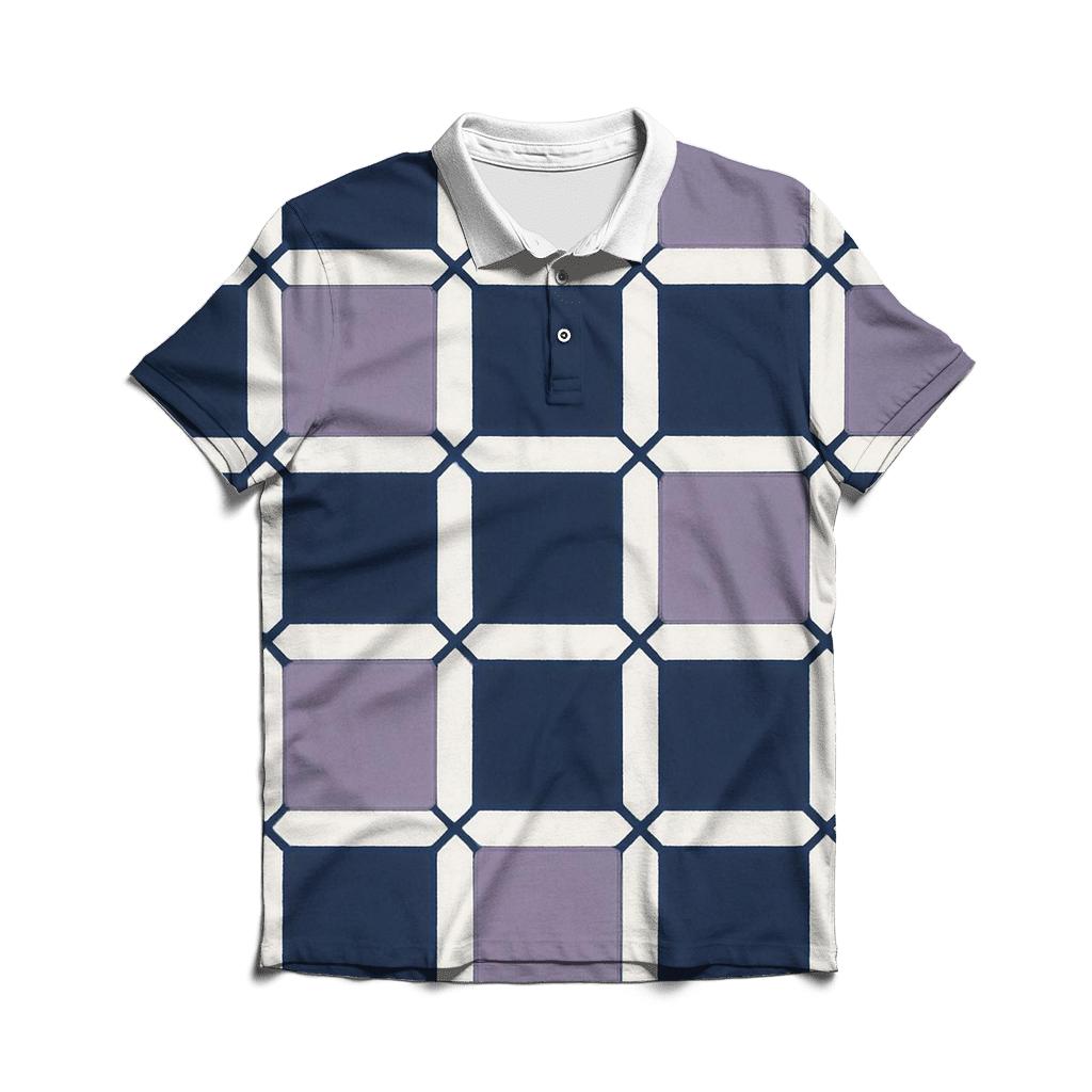 Itajime Star Map Clamp Grid stylish collar polo tees