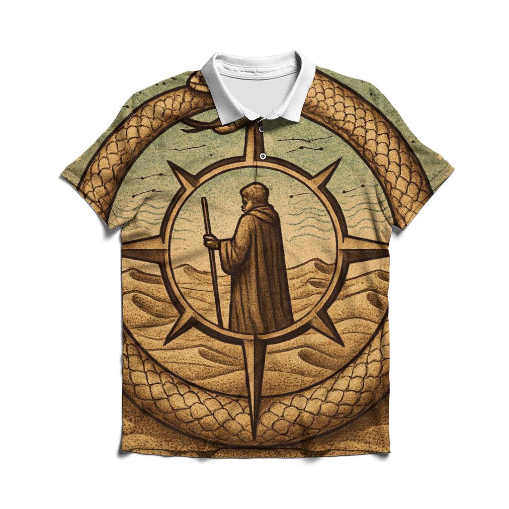 Dune Mirage Ouroboros Compass custom polo shirts