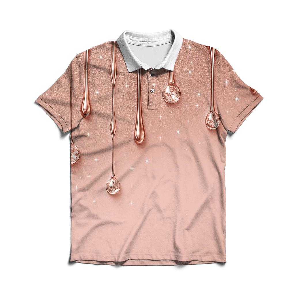 Rose Gold Velvet Drip Canopy classic pique polos