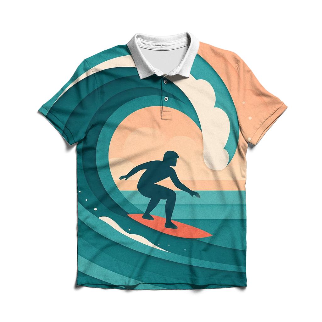Wave Break Surf Silhouette classic pique polos