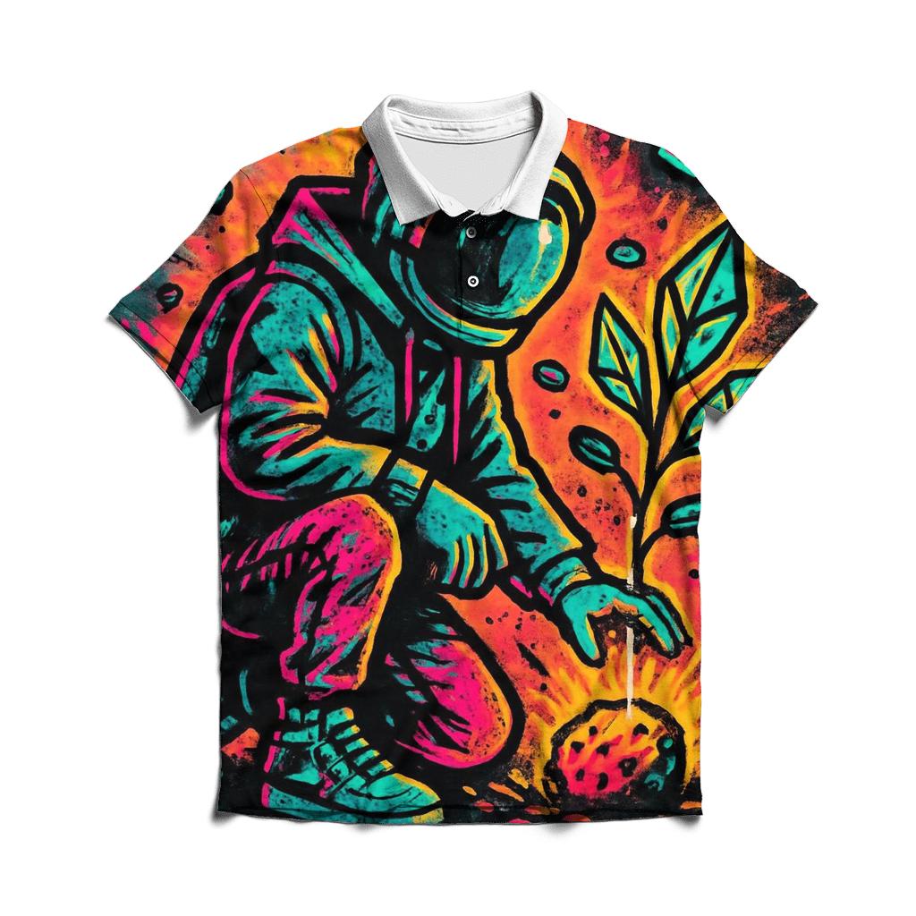 Graffiti Meteor Botanist premium cotton polo shirts