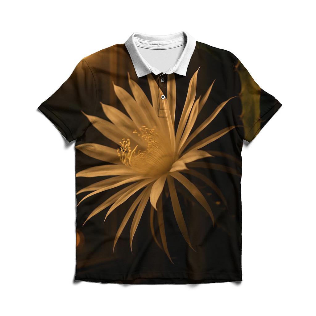 Night Blooming Cereus Opening At Midnight Window stylish collar polo tees