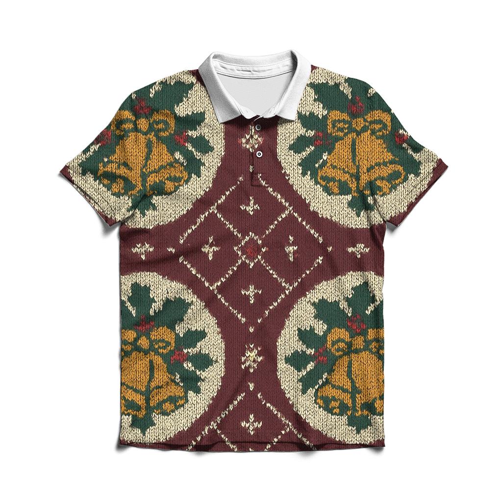 Holly And Bell Medallion Lattice Design branded logo polo shirts